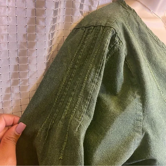 Hunter Green Caribbean Joe Bohemian Top XL - Picture 4 of 6